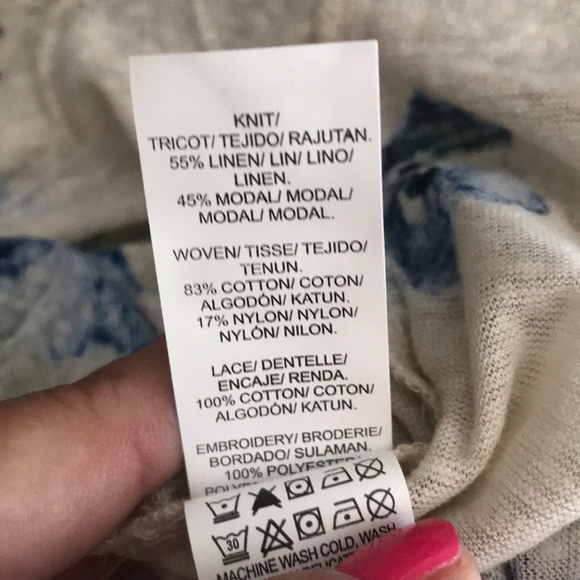 👚HP👚 NWT Lucky Brand plus size boho peasant top - Picture 7 of 8